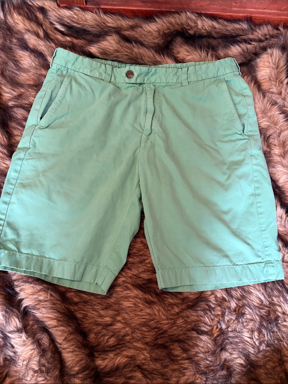 Brooks Brothers Bermuda shorts Light Green 100% Cotton size 36